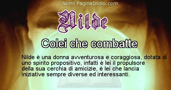 Nilde - Significato reale del nome Nilde