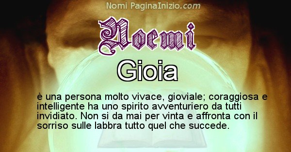 Noemi - Significato reale del nome Noemi