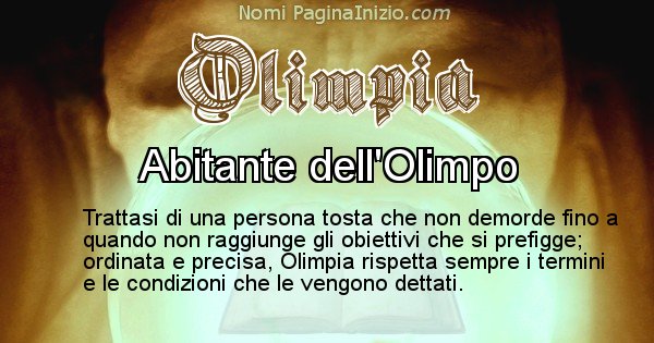 Olimpia - Significato reale del nome Olimpia