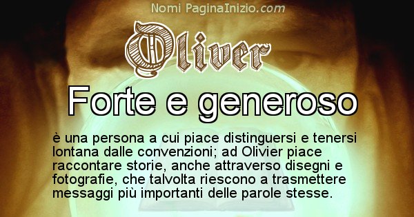 Oliver - Significato reale del nome Oliver