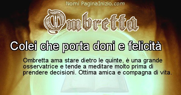 Ombretta - Significato reale del nome Ombretta