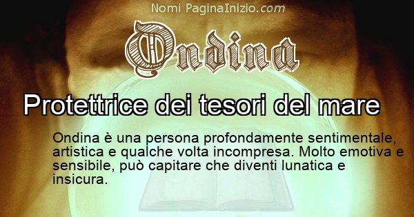 Ondina - Significato reale del nome Ondina