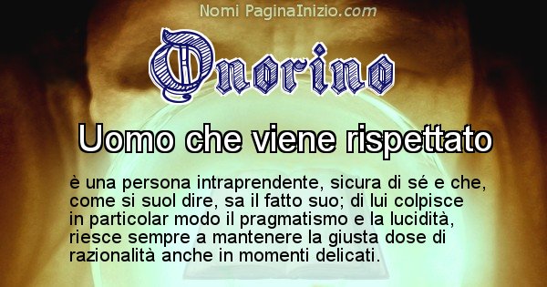 Onorino - Significato reale del nome Onorino