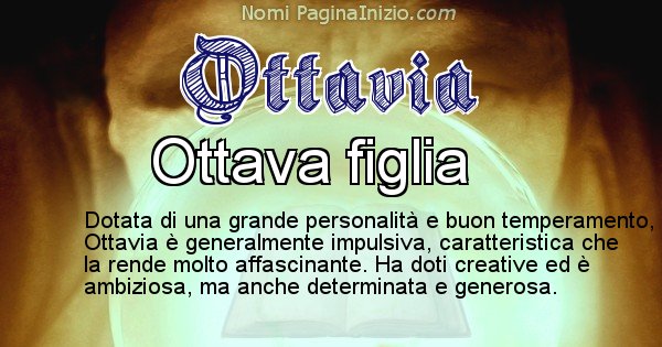 Ottavia - Significato reale del nome Ottavia