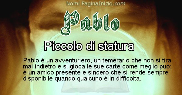 Pablo - Significato reale del nome Pablo