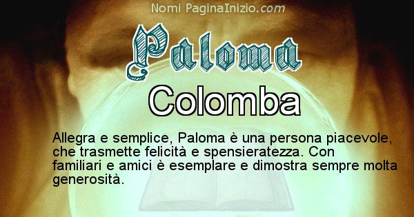 Paloma - Significato reale del nome Paloma