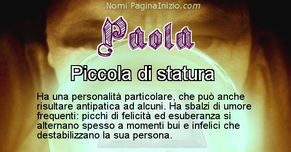 Paola - Significato reale del nome Paola