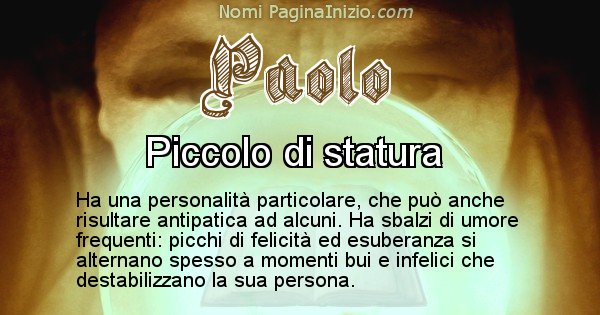 Paolo - Significato reale del nome Paolo