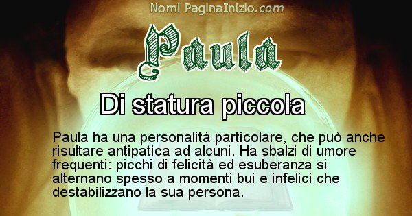 Paula - Significato reale del nome Paula