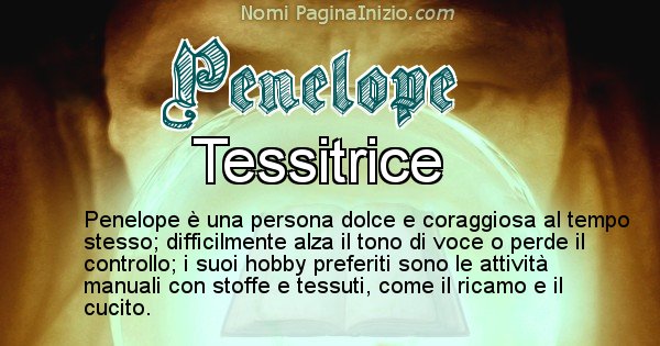 Penelope - Significato reale del nome Penelope