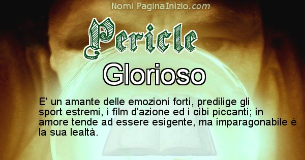 Pericle - Significato reale del nome Pericle