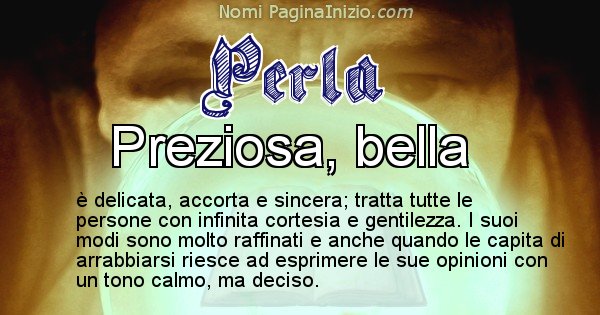 Perla - Significato reale del nome Perla