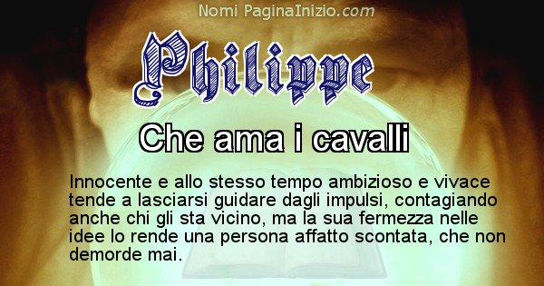 Philippe - Significato reale del nome Philippe