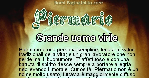 Piermario - Significato reale del nome Piermario