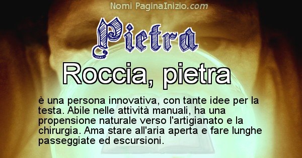 Pietra - Significato reale del nome Pietra