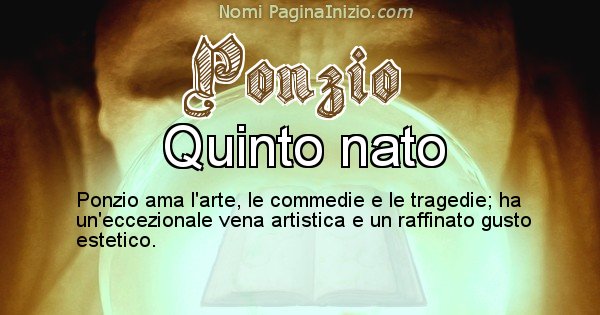 Ponzio - Significato reale del nome Ponzio