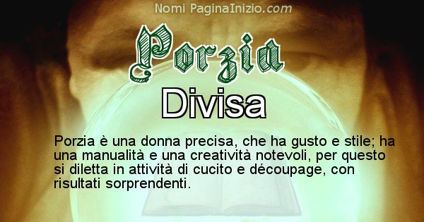 Porzia - Significato reale del nome Porzia