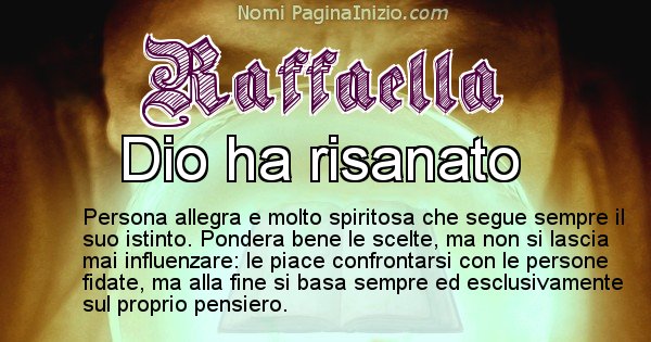 Raffaella - Significato reale del nome Raffaella