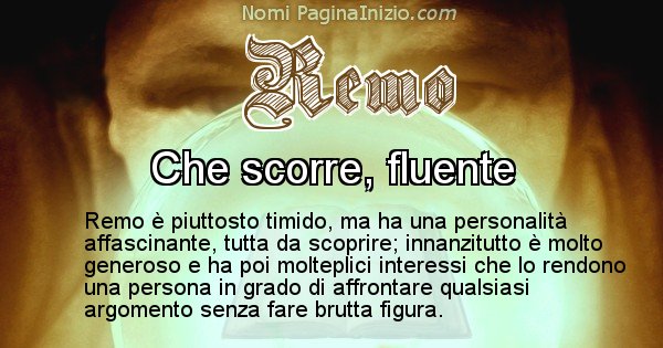 Remo - Significato reale del nome Remo