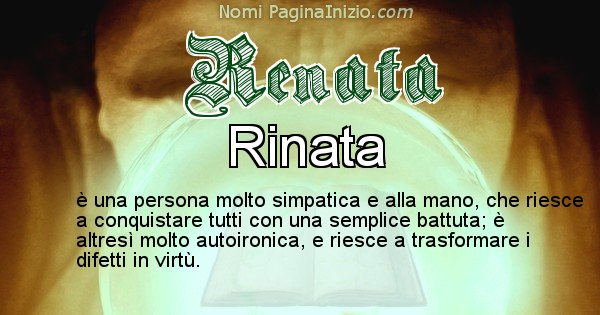 Renata - Significato reale del nome Renata