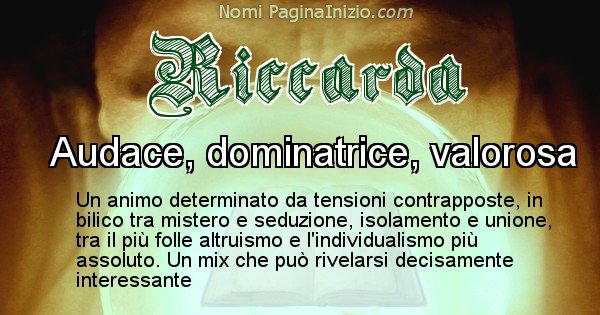 Riccarda - Significato reale del nome Riccarda