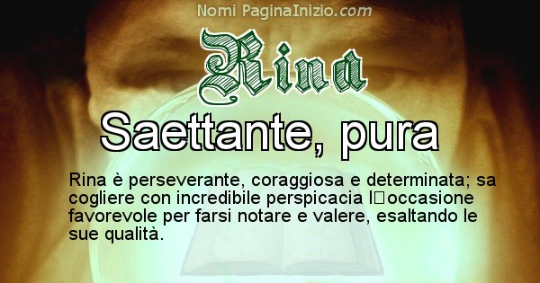 Rina - Significato reale del nome Rina