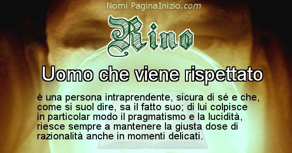 Rino - Significato reale del nome Rino