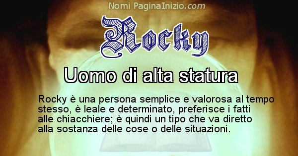 Rocky - Significato reale del nome Rocky