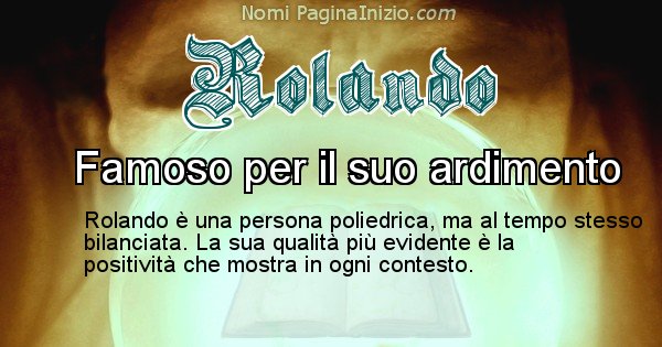 Rolando - Significato reale del nome Rolando