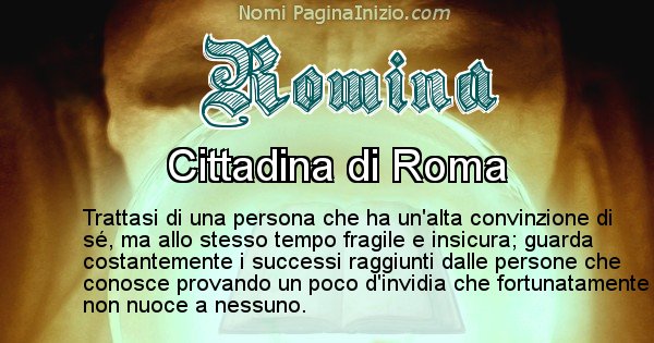 Romina - Significato reale del nome Romina