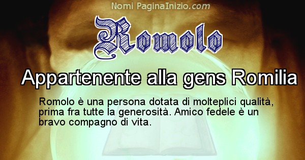 Romolo - Significato reale del nome Romolo
