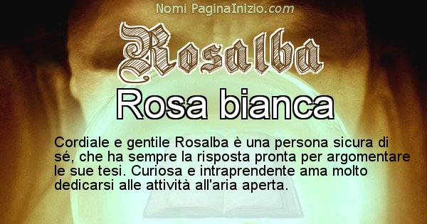 Rosalba - Significato reale del nome Rosalba