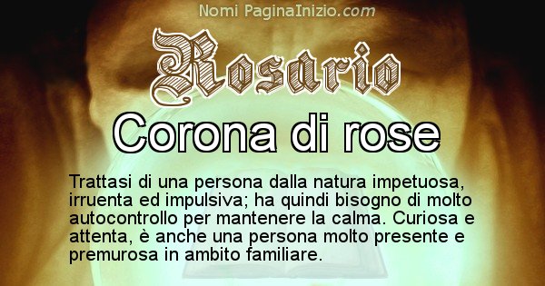 Rosario - Significato reale del nome Rosario