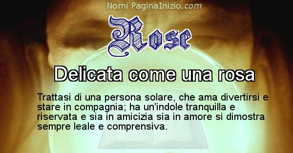 Rose - Significato reale del nome Rose