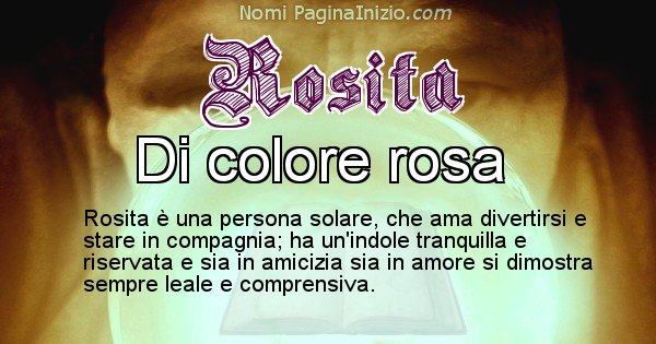 Rosita - Significato reale del nome Rosita
