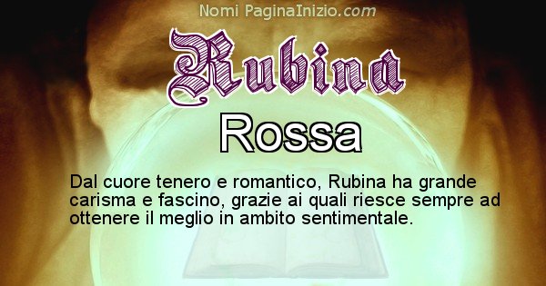 Rubina - Significato reale del nome Rubina