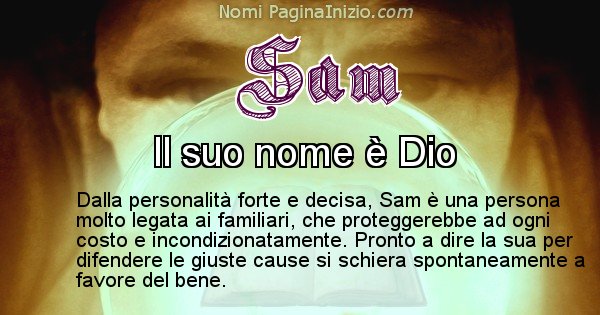 Sam - Significato reale del nome Sam