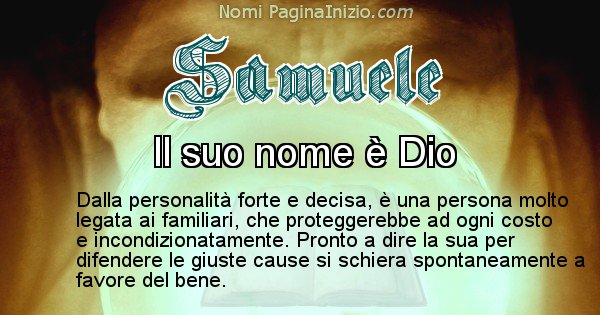 Samuele - Significato reale del nome Samuele