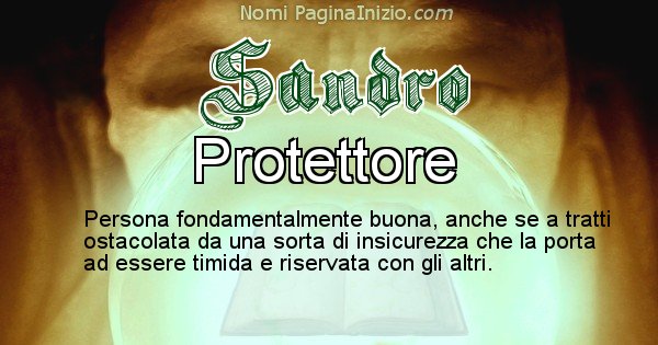 Sandro - Significato reale del nome Sandro