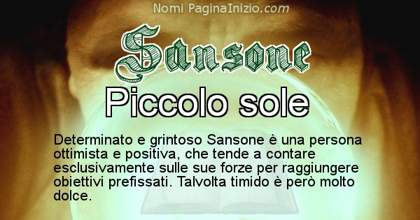 Sansone - Significato reale del nome Sansone