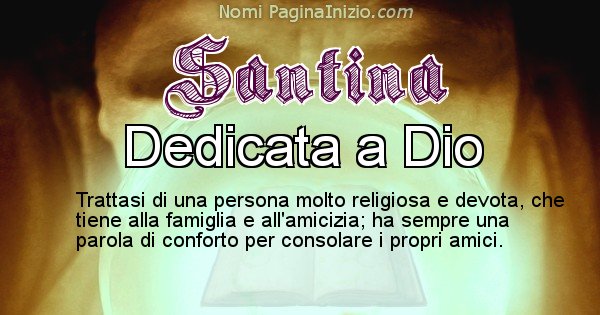 Santina - Significato reale del nome Santina