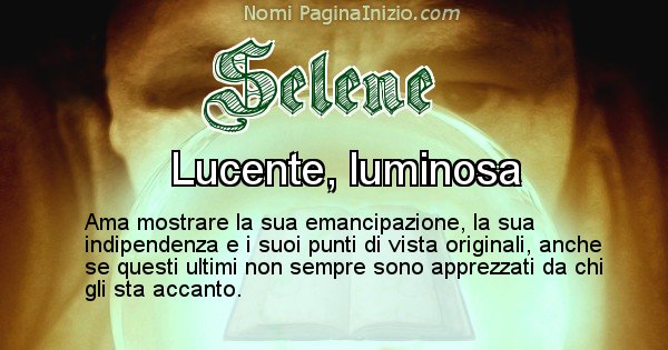 Selene - Significato reale del nome Selene