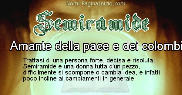 Semiramide - Significato reale del nome Semiramide