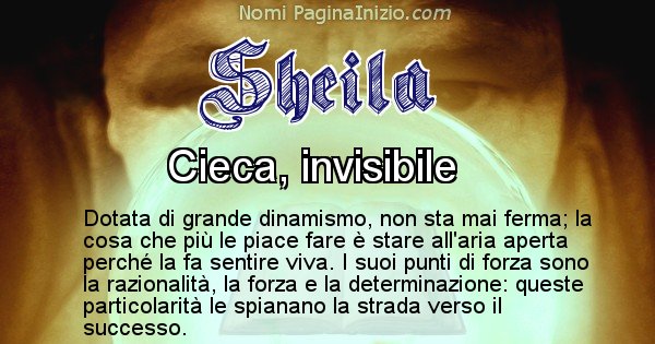 Sheila - Significato reale del nome Sheila