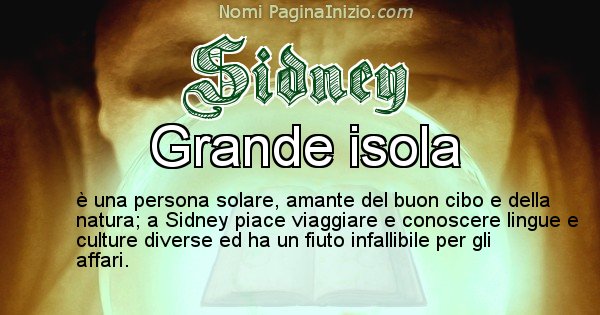 Sidney - Significato reale del nome Sidney