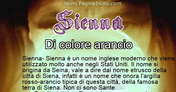 Sienna - Significato reale del nome Sienna