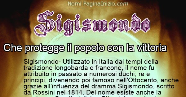 Sigismondo - Significato reale del nome Sigismondo