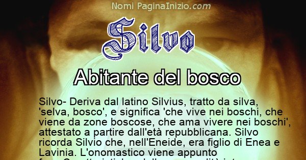 Silvo - Significato reale del nome Silvo