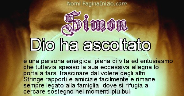 Simon - Significato reale del nome Simon