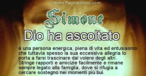Simone - Significato reale del nome Simone